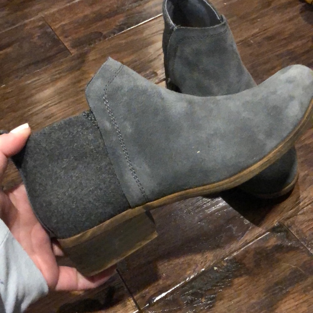 Toms Gray Suede Booties